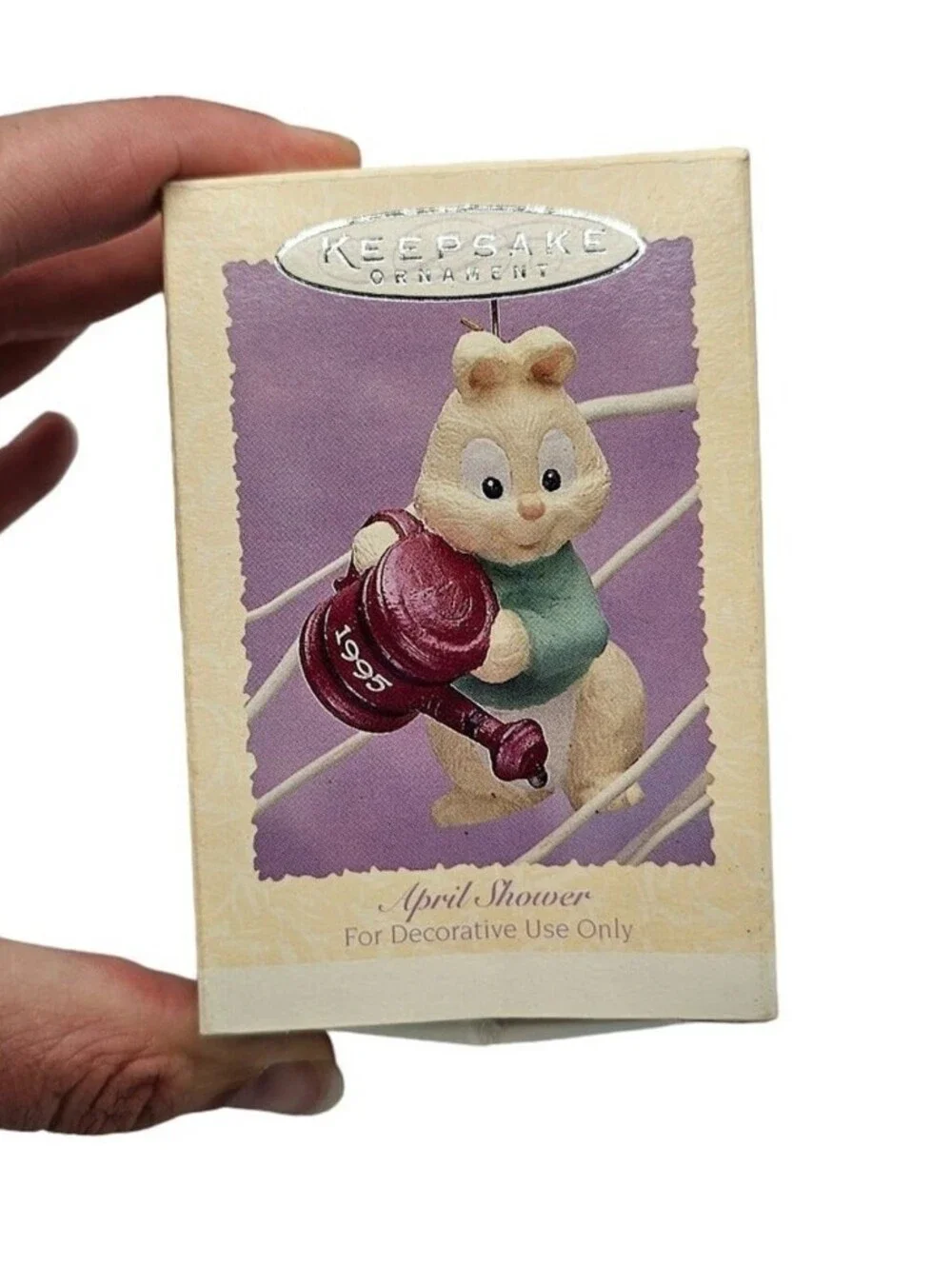 Vintage 1990s Hallmark Keepsake Christmas Ornament 1995 April Showers